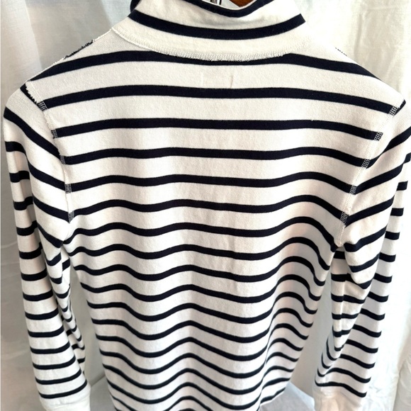 Crewcuts Navy and White Striped Zip-Up Sweater - Picture 4 of 4